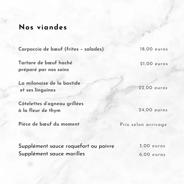 menu 0 of Brasserie Chez Mus