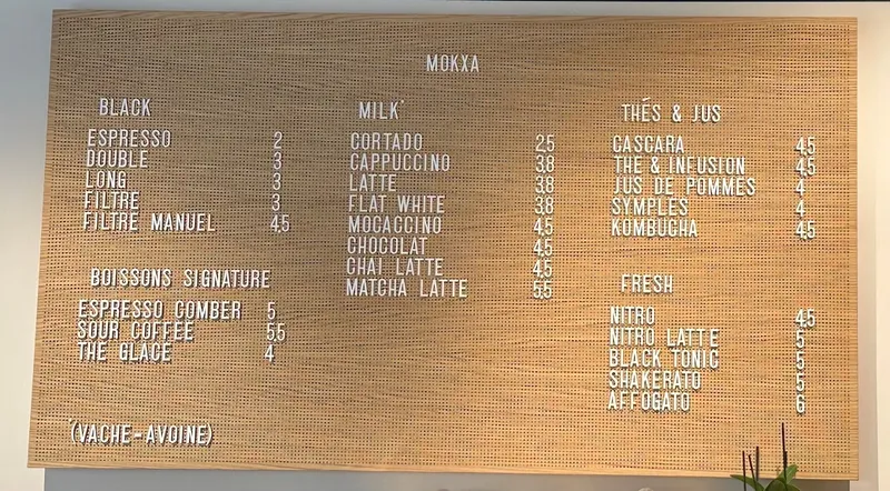 menu 0 of Mokxa Boutique Strasbourg