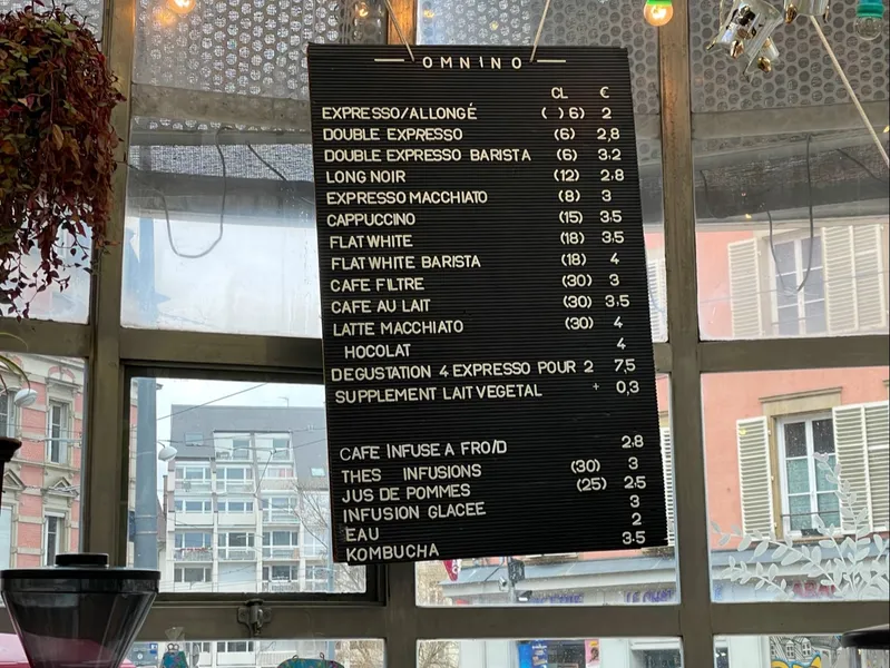 menu 0 of Le Kiosque d'Omnino