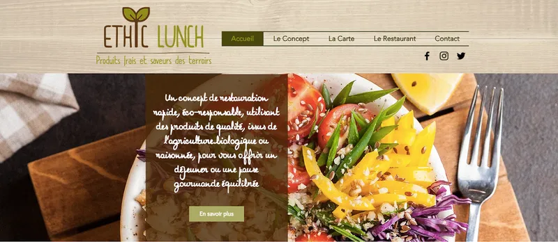 menu 1 of Ethic Lunch