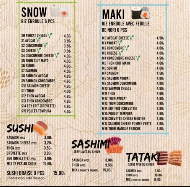menu 1 of Sushi House