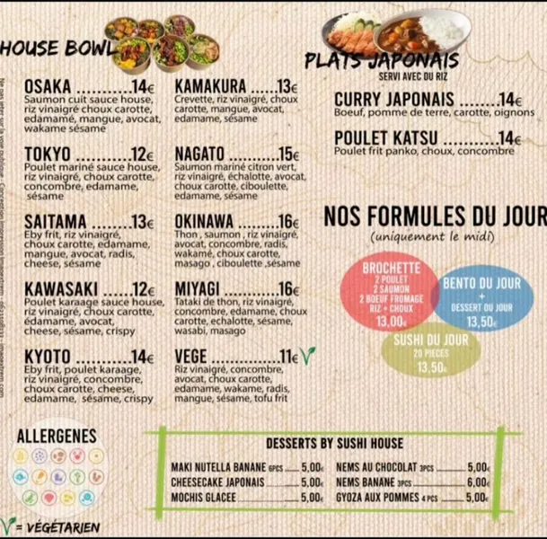 menu 2 of Sushi House
