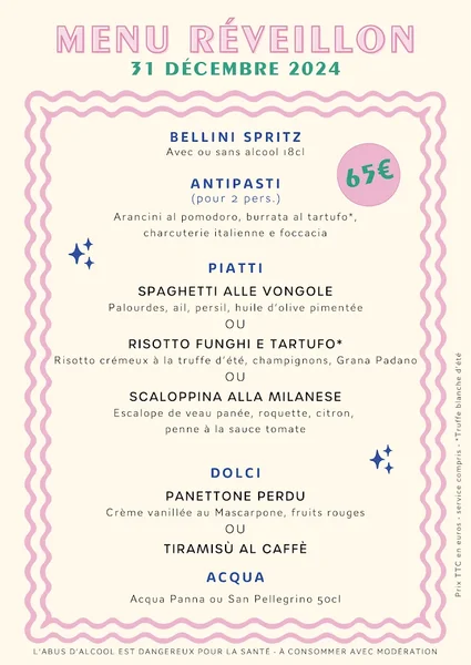 menu 1 of Mia Nonna - Le Clan des Mamma Nantes