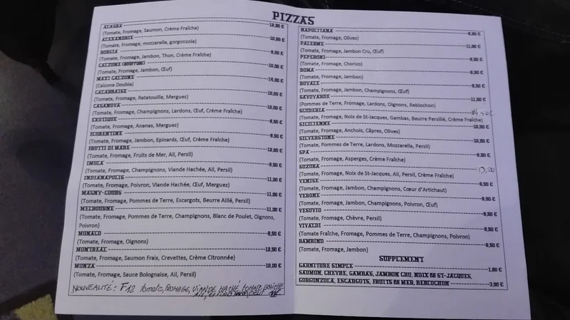 menu 0 of La Scudéria