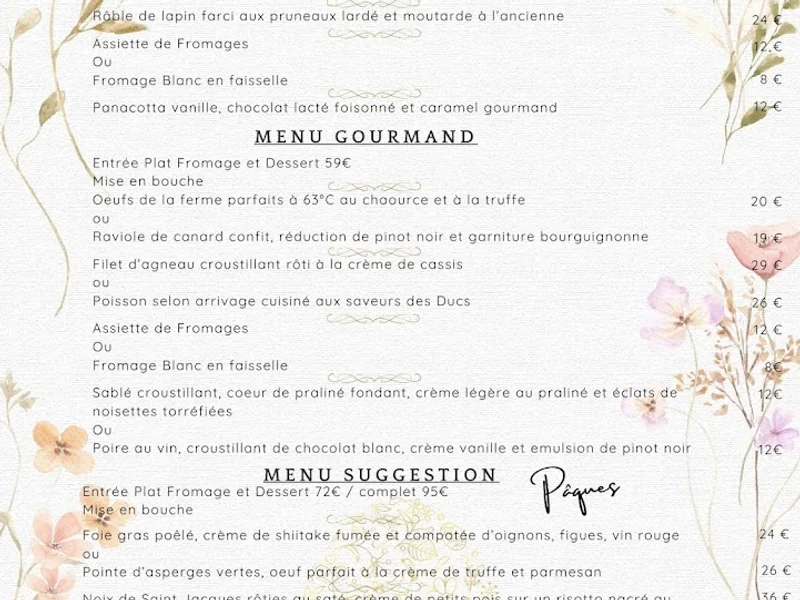 menu 0 of Restaurant Le Médiéval