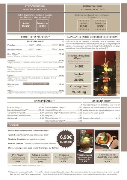 menu 1 of Restaurant BBQ Brazilian Steakhouse