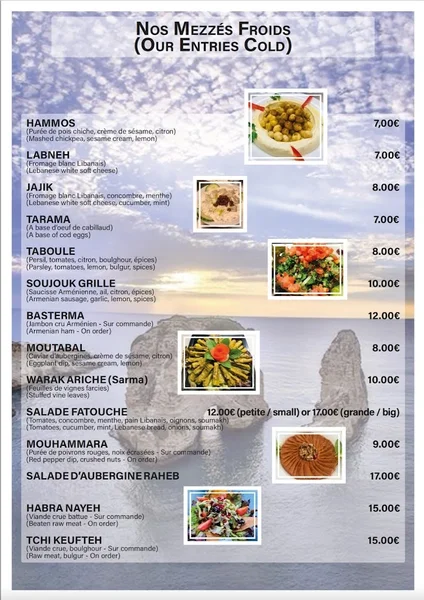 menu 0 of Restaurant La Rocha
