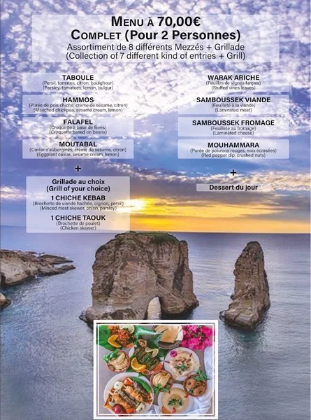 menu 2 of Restaurant La Rocha
