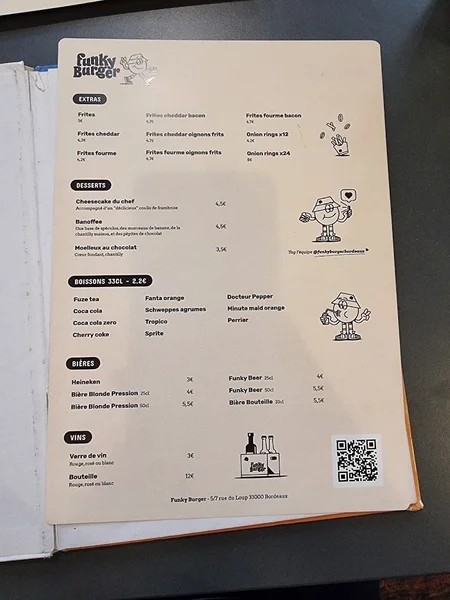 menu 0 of Funky Burger