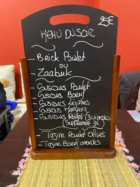 menu 0 of Les Saveurs du Maroc