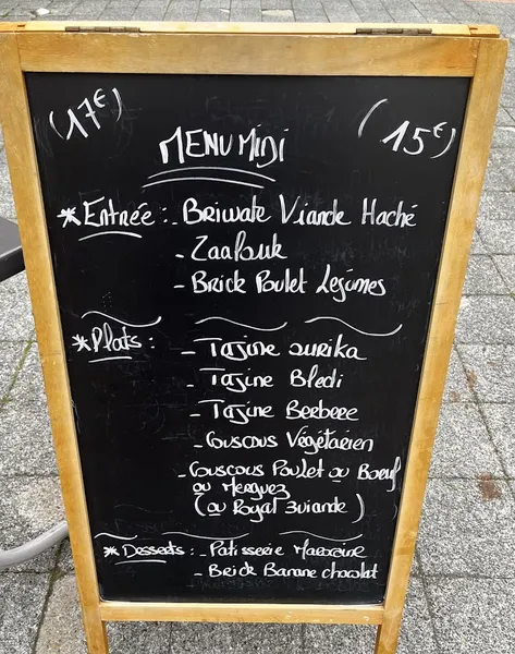 menu 1 of Les Saveurs du Maroc