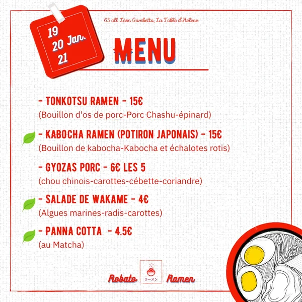 menu 0 of Robato