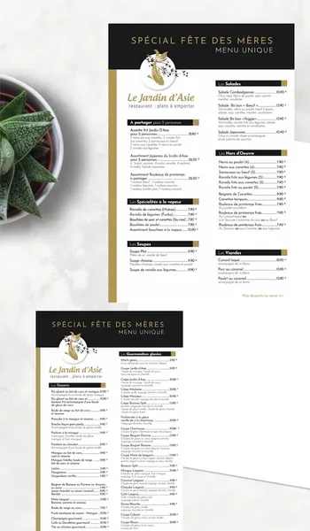 menu 0 of Restaurant Le Jardin d'Asie