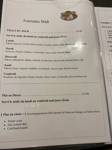 menu 1 of Restaurant Résunga