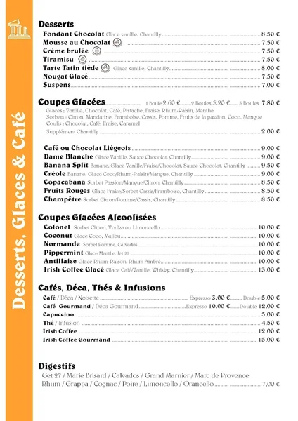menu 1 of La Cave Romaine