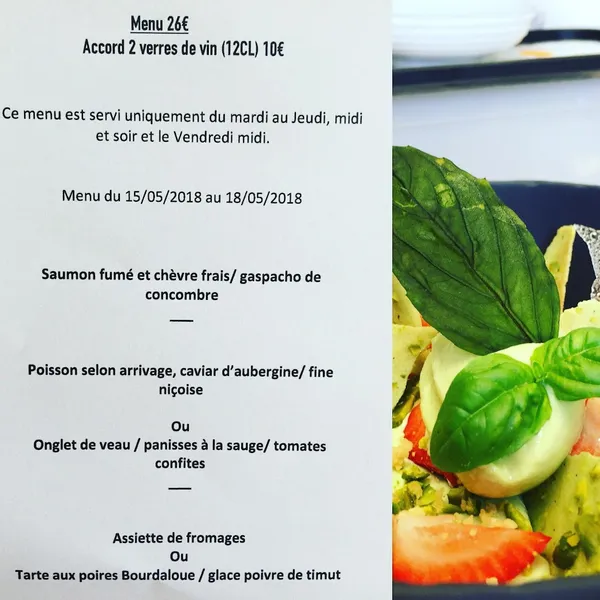 menu 0 of Guillaume Scheer "Les Plaisirs Gourmands"