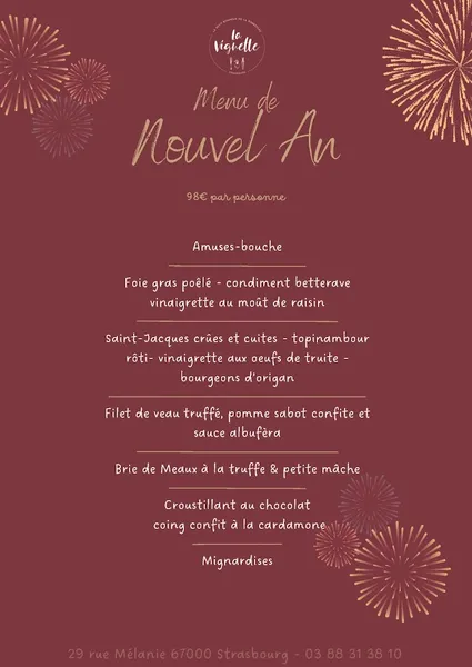 menu 0 of La Vignette