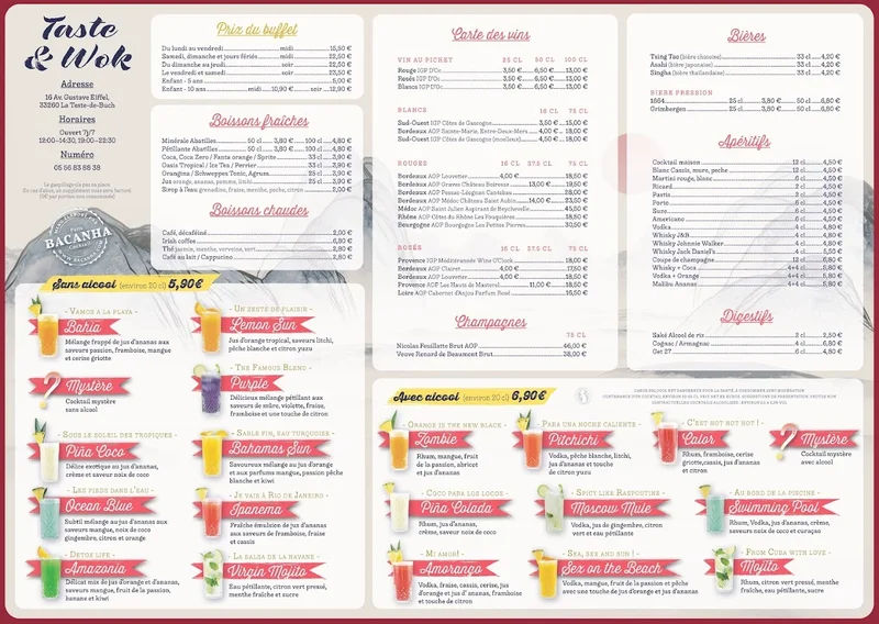 menu 0 of Taste & Wok