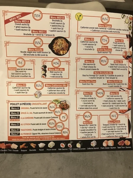 menu 0 of Sushi et plus