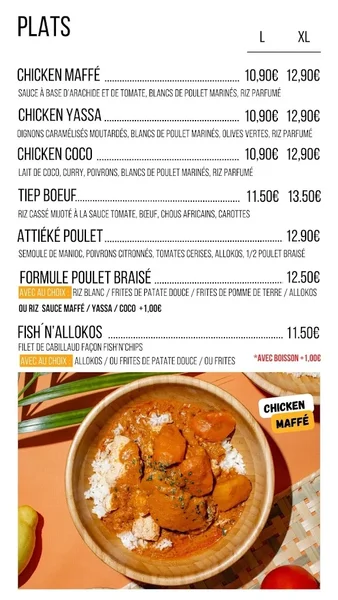 menu 0 of Afri Call Food (Gare Lille Flandres) - Restaurant Africain Lille