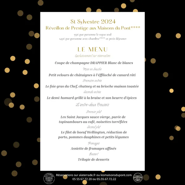 menu 0 of À La Terrade en bord de Creuse