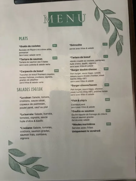 menu 0 of les saveurs d’Anne-So