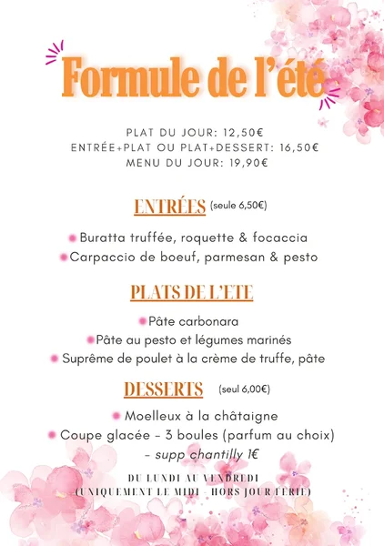 menu 1 of Le Comptoir Saint Sernin