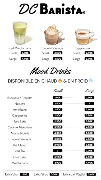 menu 1 of DONUTS COFFEE® Marseille