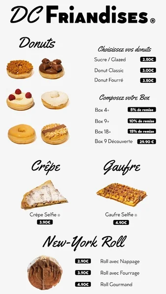 menu 2 of DONUTS COFFEE® Marseille