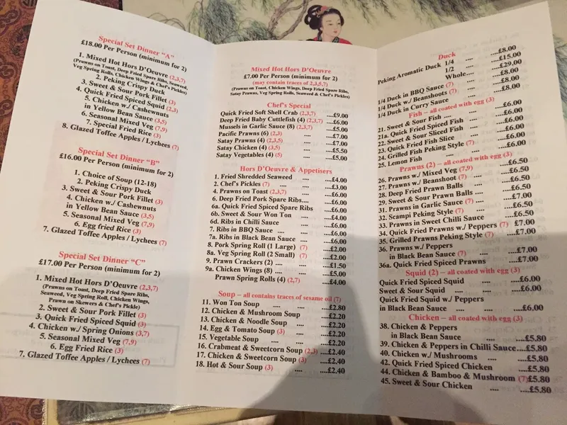 menu 1 of Richmond spice Bar & Indian Restaurant