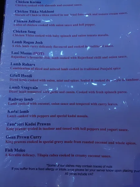 menu 1 of Kathmandu Tandoori Twickenham