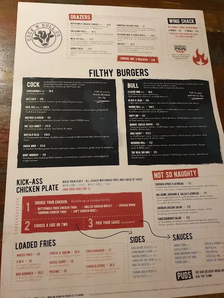 menu 1 of Cock’N’Bull.Co