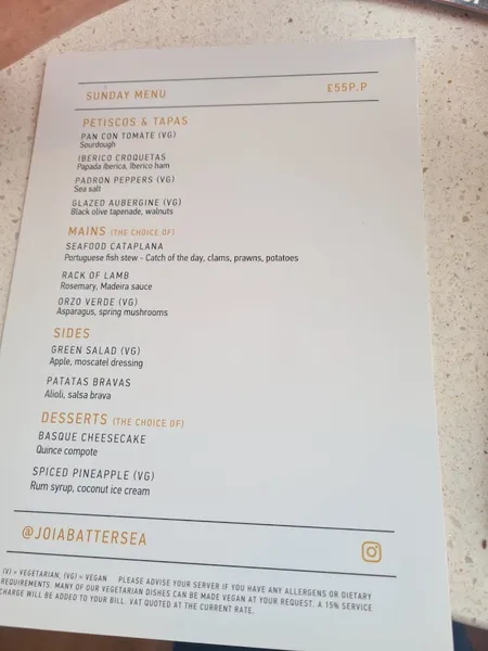 menu 0 of JOIA Restaurant, Bar & Rooftop