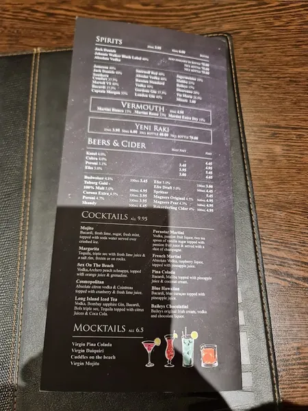 menu 2 of Aksular Enfield Town