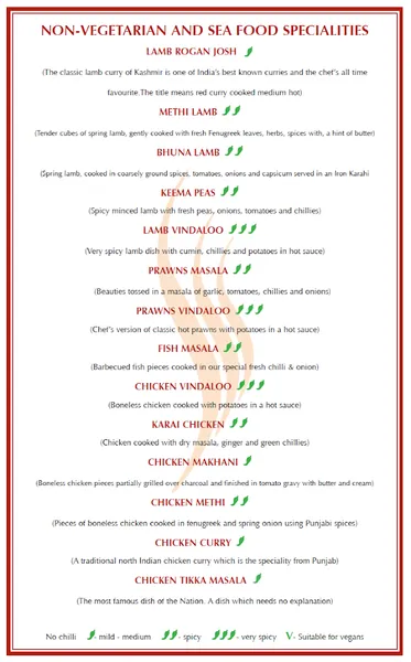 menu 2 of Spice n Ice