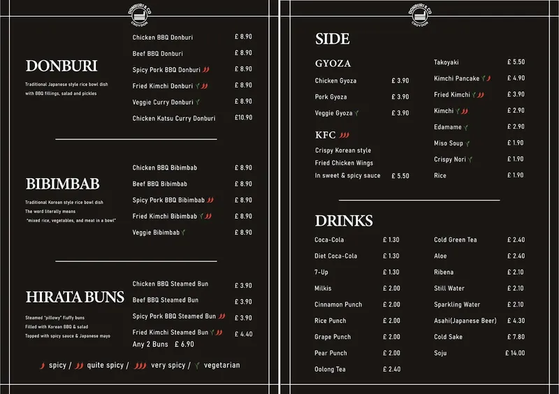 menu 0 of Donburi & Co Croydon