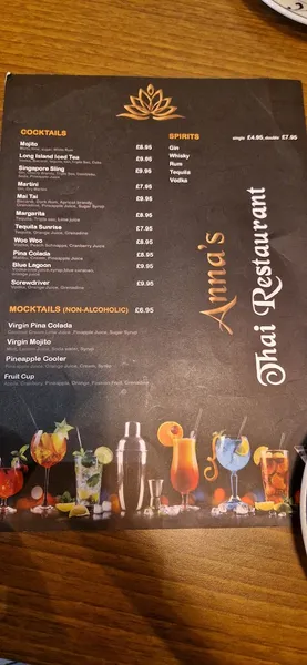 menu 1 of Anna's Thai Restaurant (Croydon)