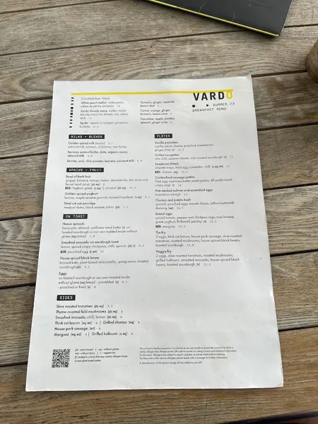 menu 2 of Vardo Chelsea Restaurant