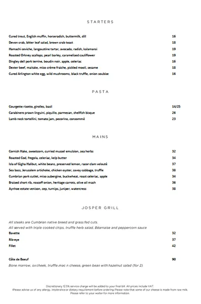 menu 1 of City Social