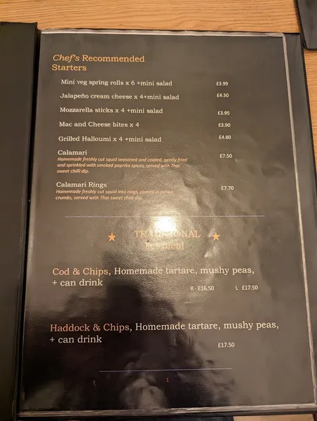 menu 1 of Shoreditch Fish and Chips