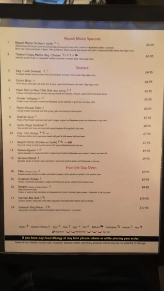 menu 0 of Yak & Yeti (Finsbury Park, Stroud Green)