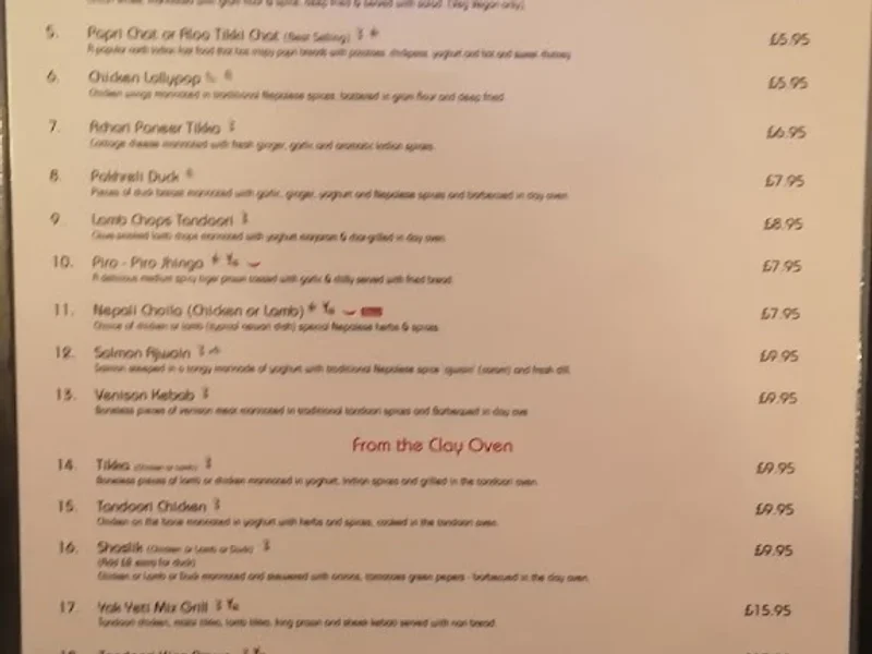 menu 0 of Yak & Yeti (Finsbury Park, Stroud Green)
