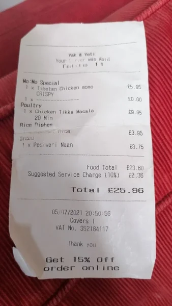 menu 1 of Yak & Yeti (Finsbury Park, Stroud Green)