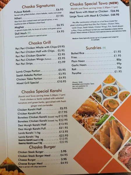 menu 2 of Chaska & Chaii