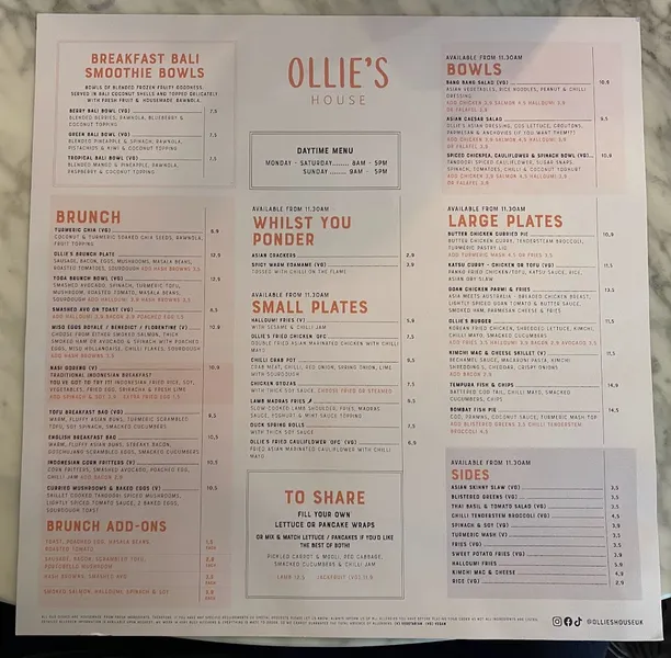 menu 0 of Ollie's House Restaurant (Chelsea)