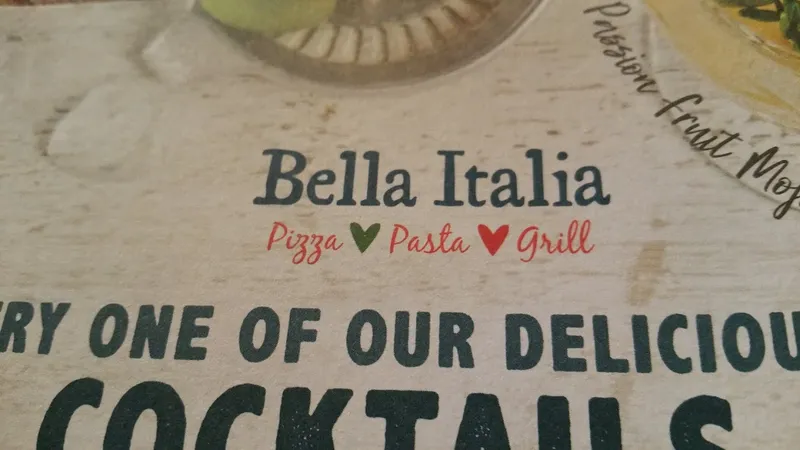 menu 1 of Bella Italia - Uxbridge