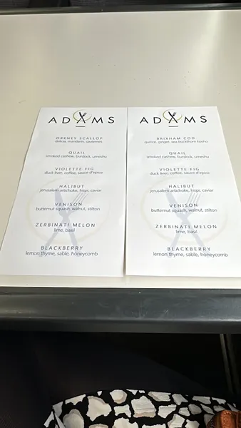 menu 2 of Adam's Restaurant