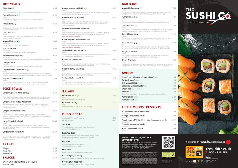 menu 1 of The Sushi Co - Ealing