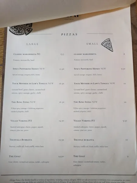 menu 2 of The Goat Chelsea