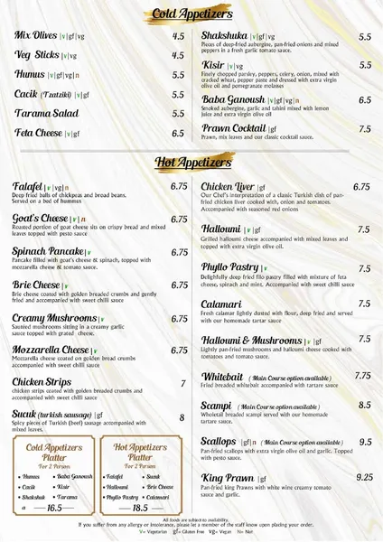 menu 0 of Sortie Grill & Bar